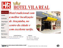 Tablet Screenshot of hotelvilarealaracatuba.com.br